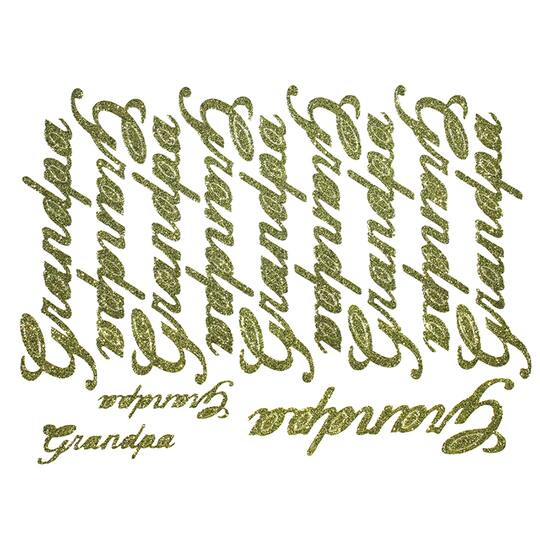 JAM Paper Grandpa Gold Script Floral Accessory